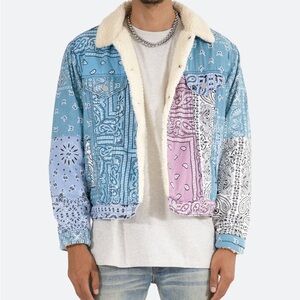 MNML Bandana Sherpa Trucker Jacket SzM